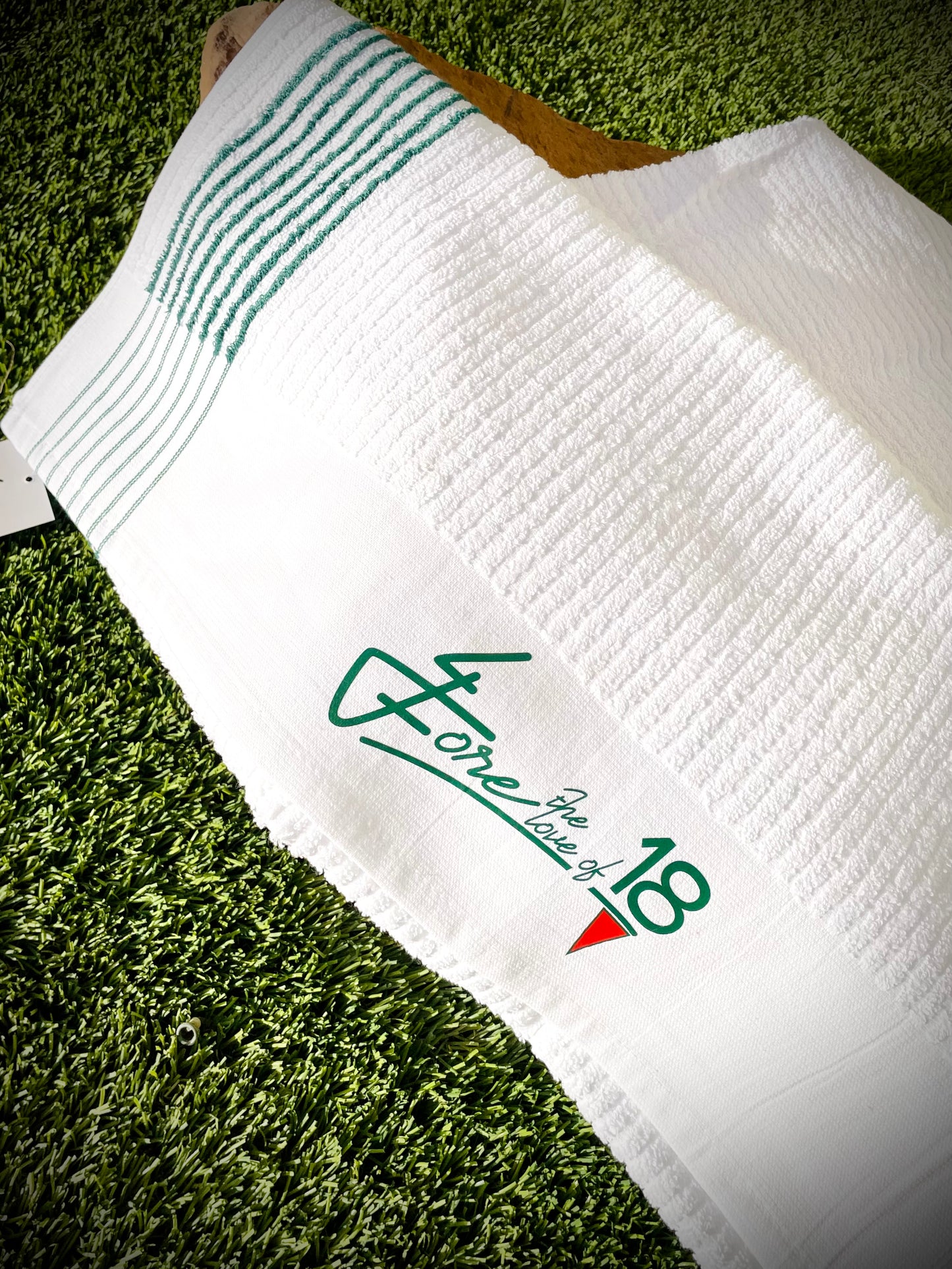 White Multi Color Golf Towels