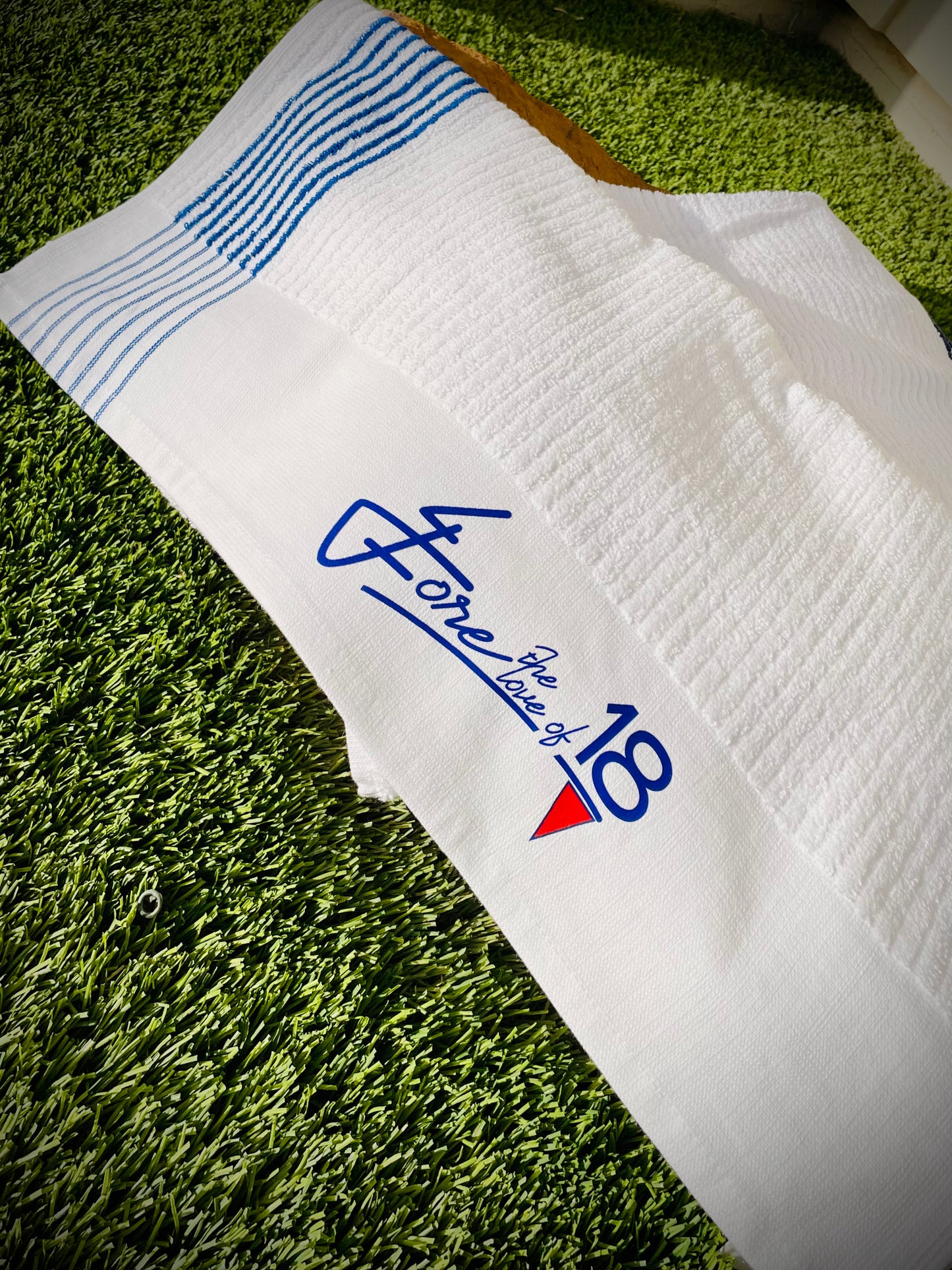 White Multi Color Golf Towels