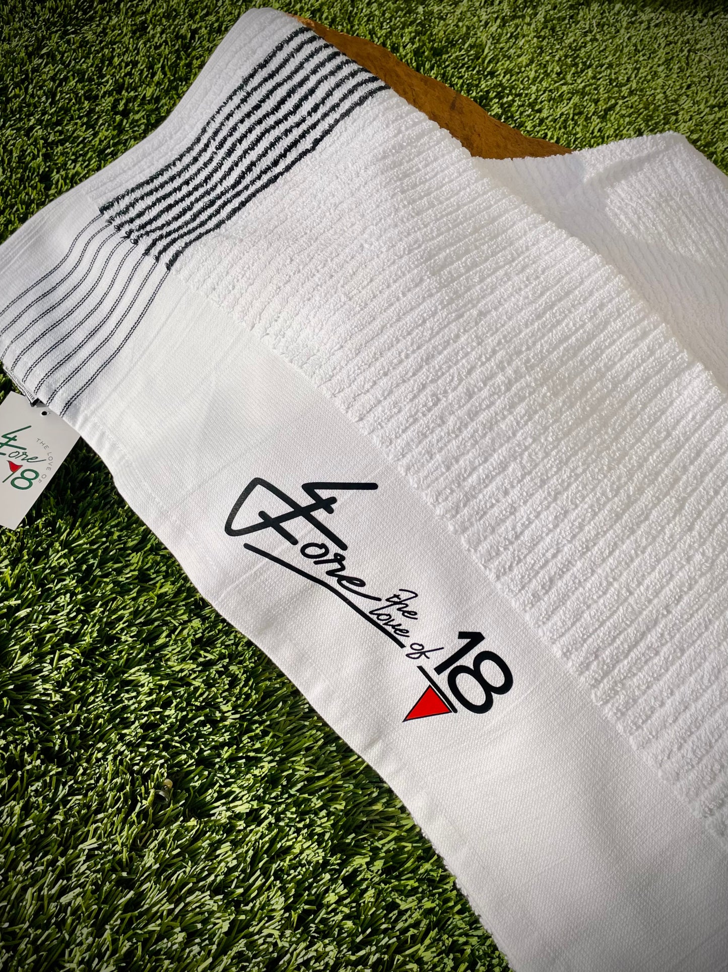 White Multi Color Golf Towels