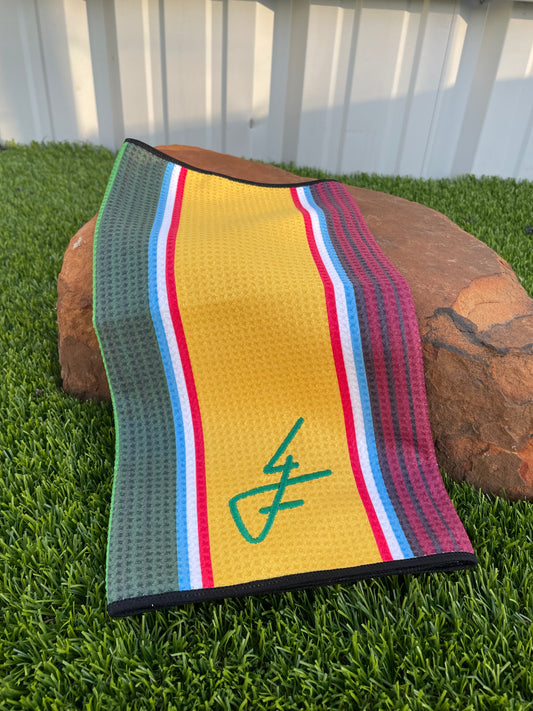 Serape Cinco de Mayo Golf Towels 4F logo