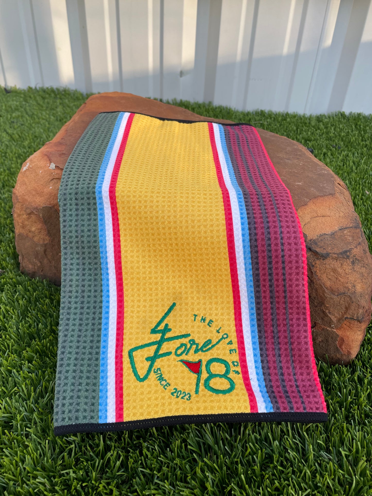 Serape Cinco De Mayo Golf Towels Round Logo