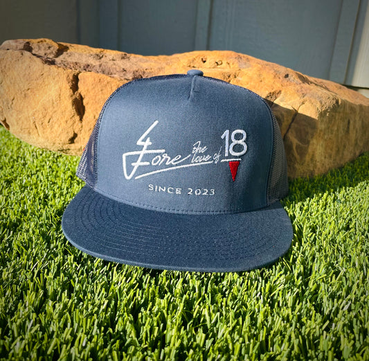 4ForeTH of July Trucker Style Blue SnapBack Horizontal/4F Logo